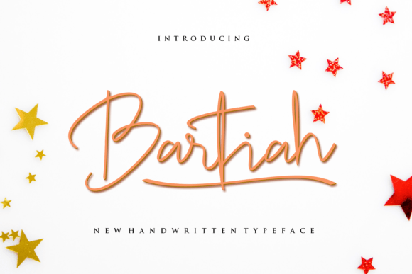 Bartiah: A Slim, Cursive Handwritten Font for Authentic Branding