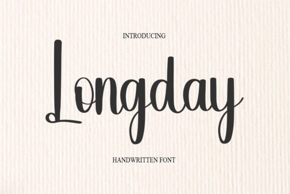 Longday: A Modern Handwritten Font for Digital Design