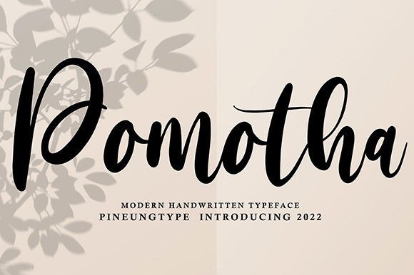 Pomotha: A Fresh and Flowing Script Font for Branding