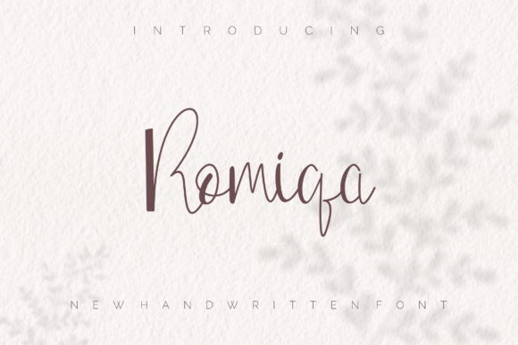 Romiqa: A Handwritten Font for Elegant Branding