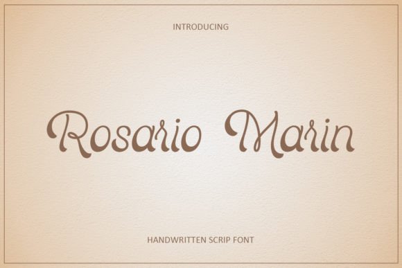 Rosario Marin: A Script Font That Settles into Editorial Layouts