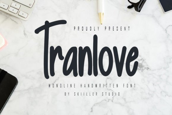 Tranlove: A Modern Handwritten Font for Digital Branding